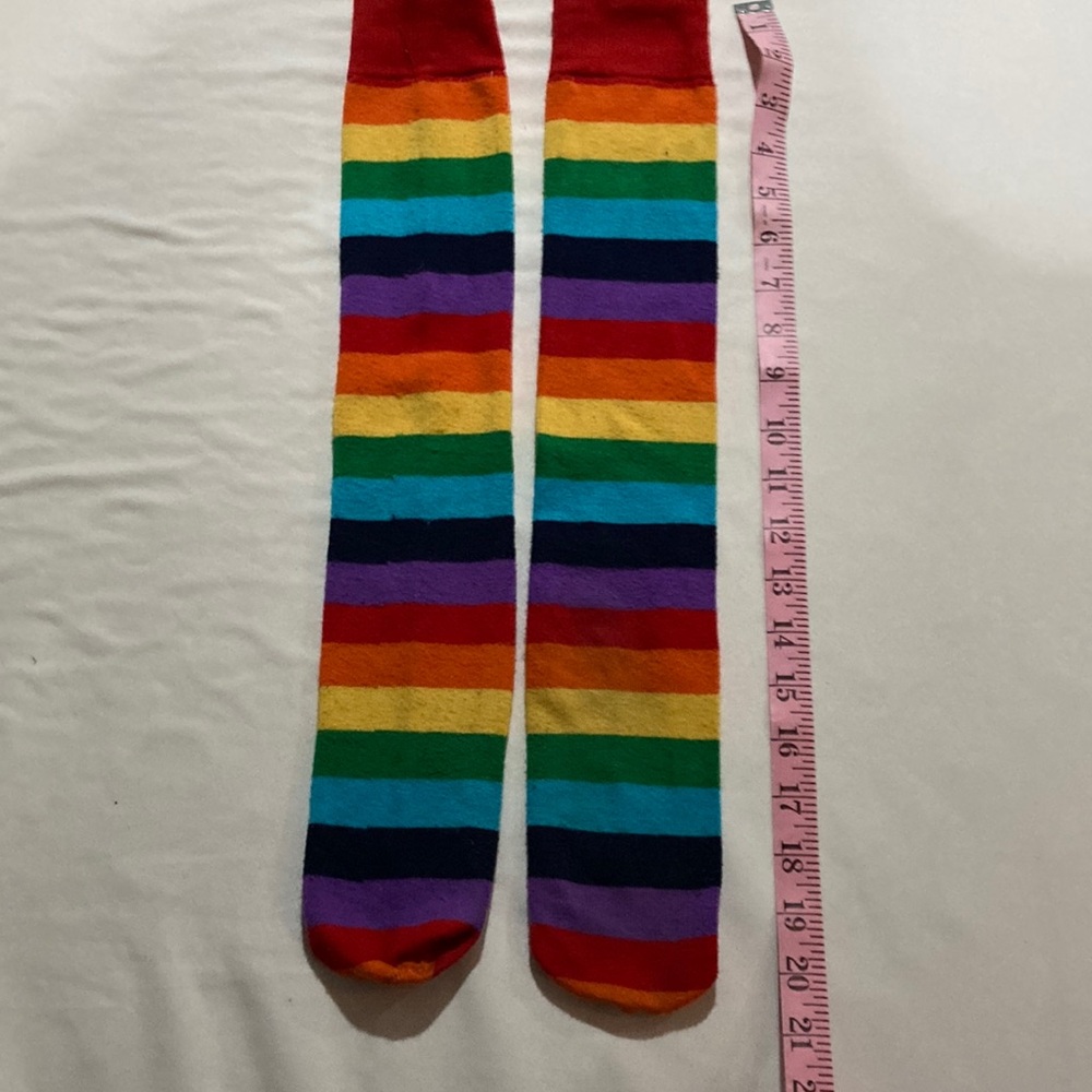 Colorful Striped Knee-High Socks